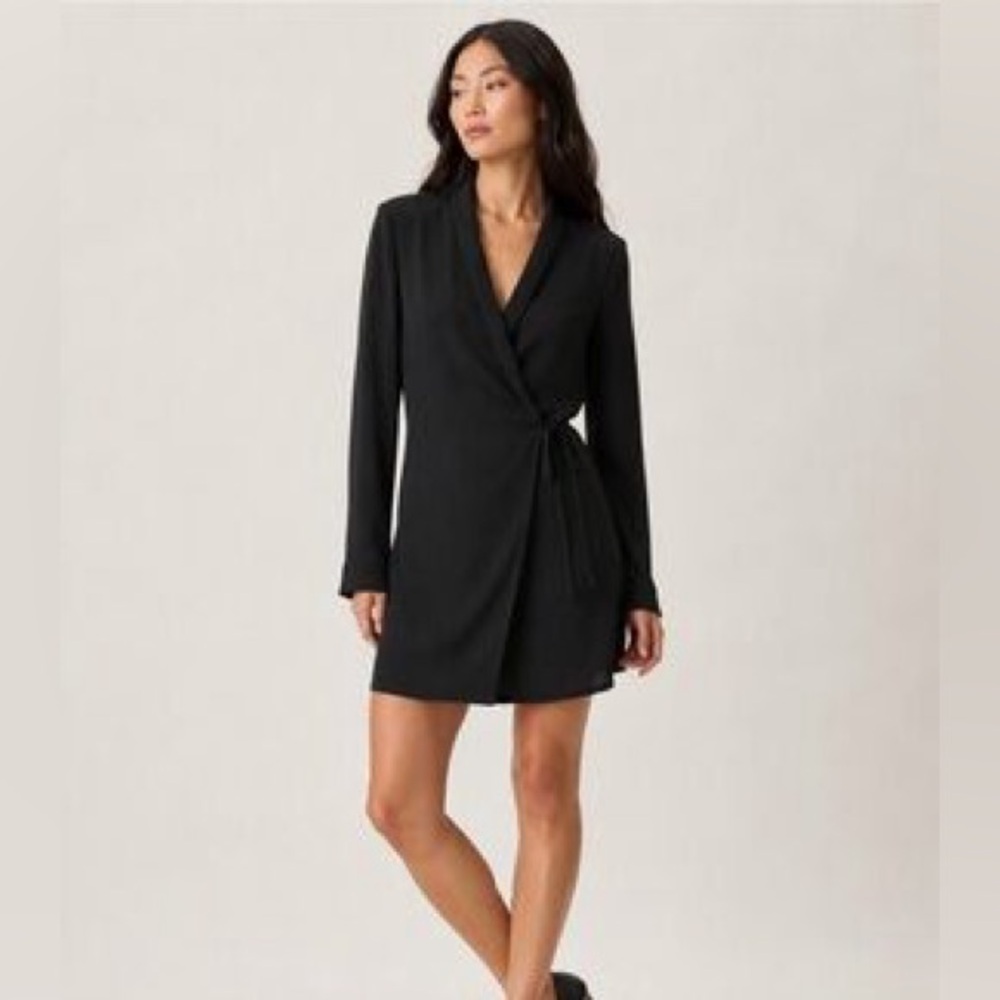 Babaton from Aritzia black Long Sleeve Wrap Dress